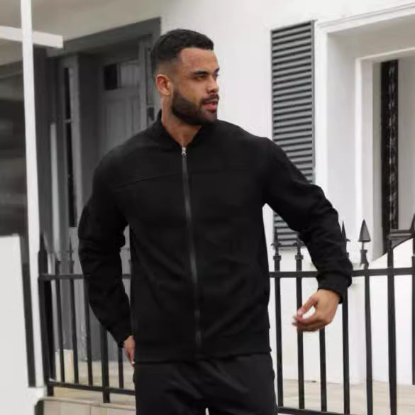 Herren lässige Sweatjacke im sportiven Design mit praktischen Taschen Echoarchiv