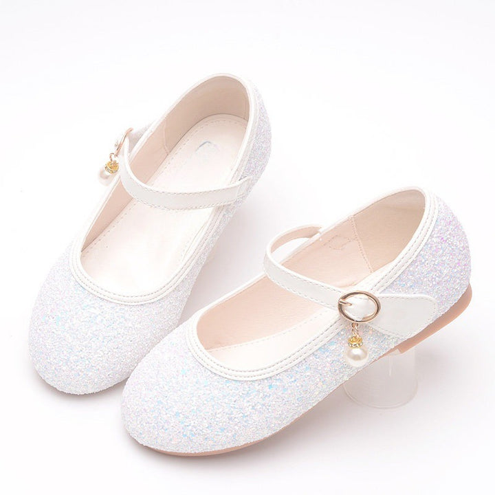 Mädchen Glitzernde Ballerinas mit Riemchen und Perlenapplikation Echo Archiv