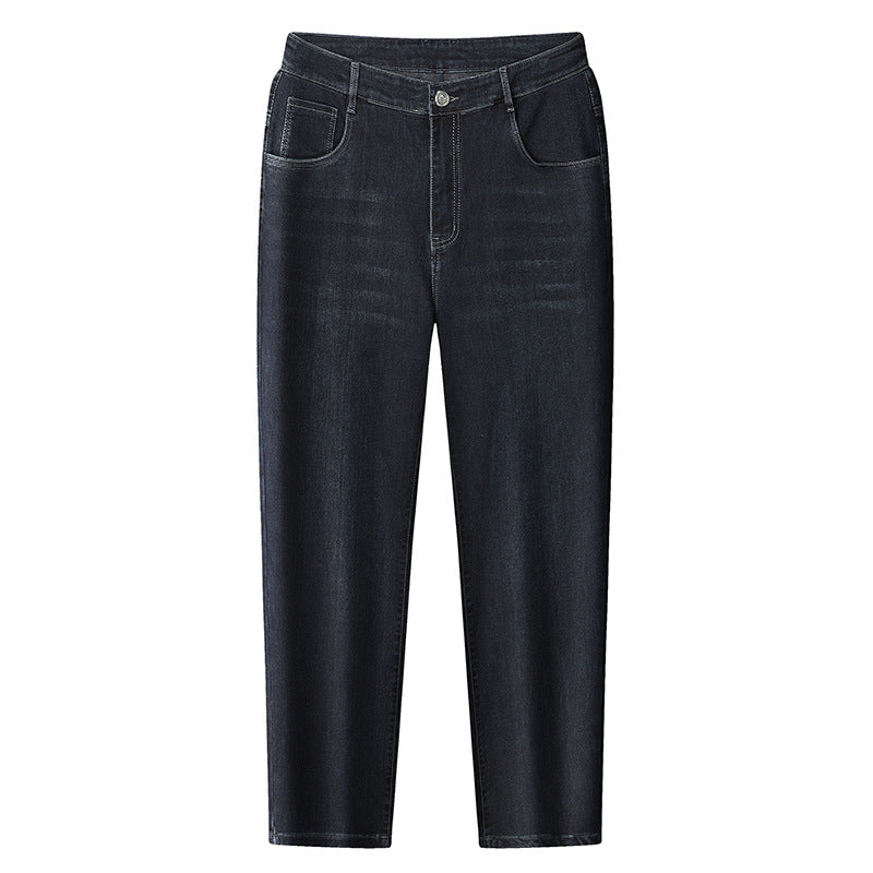 Damen High‑Waist Cropped Slim‑Tapered Jeans mit Stretch und Five‑Pocket‑Design Echo Archiv