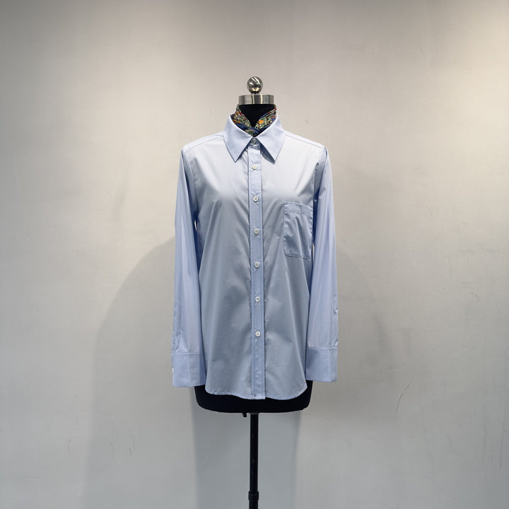 Damen Klassische Button-Down Hemdbluse Echoarchiv