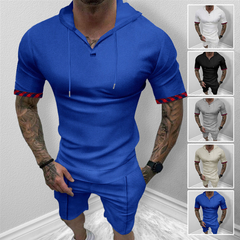 Herren Sportliches Kurzarm-Hoodie von Echoarchiv