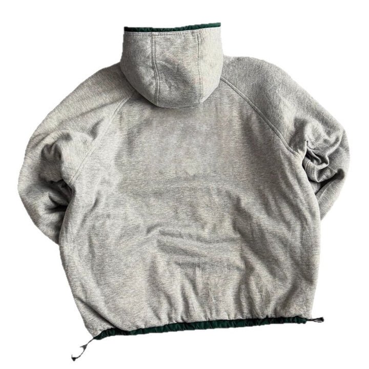 Unisex nan weit geschnittene Windjacke mit Kapuze wattiertem Fleeceinnenfutter Tunnelzugsaum und Zierstreifen an Ärmeln Echo Archiv