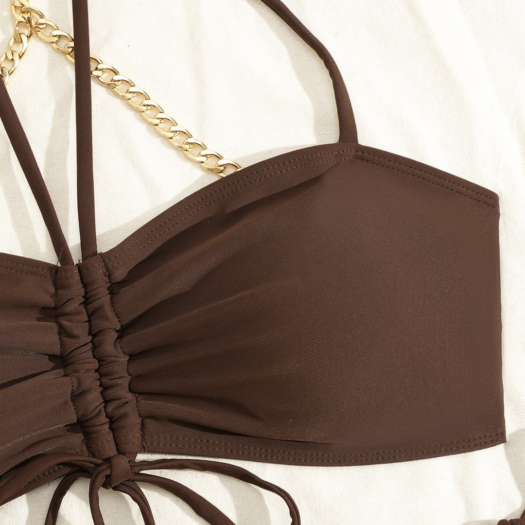 Damen Hochwertiger Bikiniset mit raffiniertem Ketten-Detail Echo Archiv