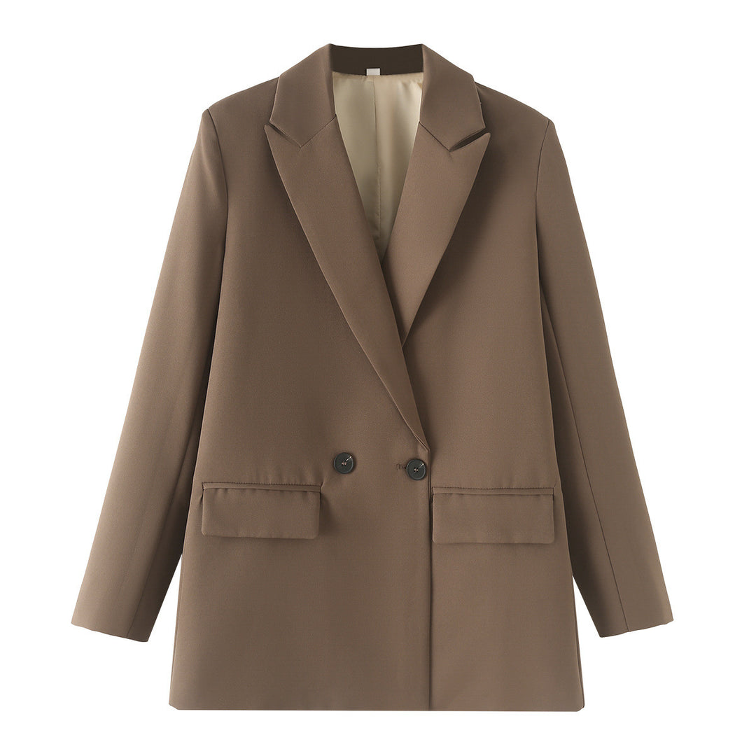 Damen Langer Oversize-Blazer mit markantem Revers, Pattentaschen und leichter Schulterpolsterung Echo Archiv