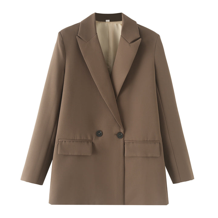 Damen Langer Oversize-Blazer mit markantem Revers, Pattentaschen und leichter Schulterpolsterung Echo Archiv
