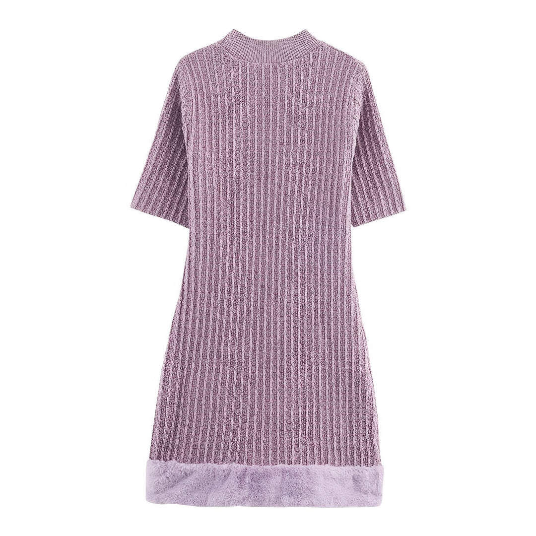 Damen Strickkleid mit dekorativen Taschen und kuscheligem Saum Echo Archiv
