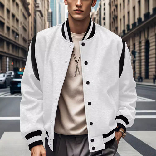 Herren lässige Collegejacke mit kontrastierenden Ärmeln Echoarchiv