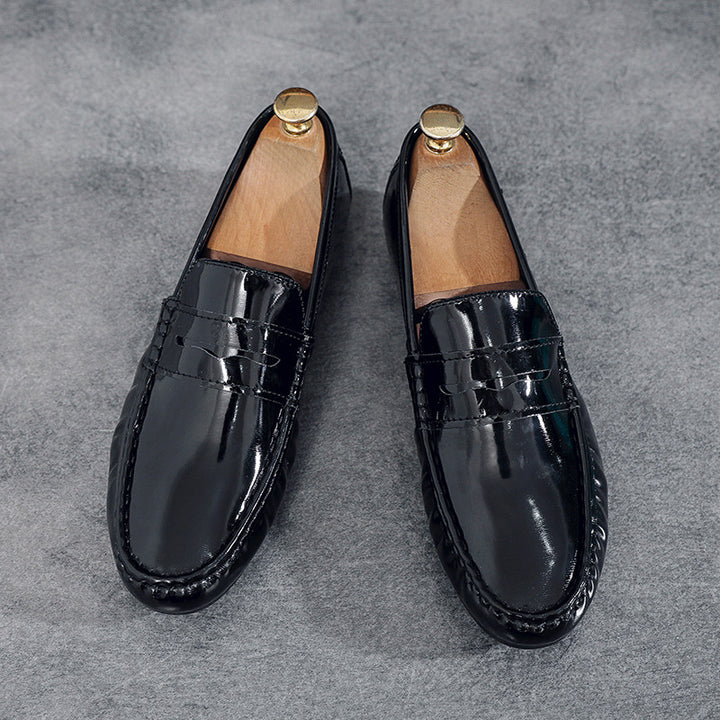 Herren Elegante Mokassins aus hochwertigem Lackleder Echo Archiv