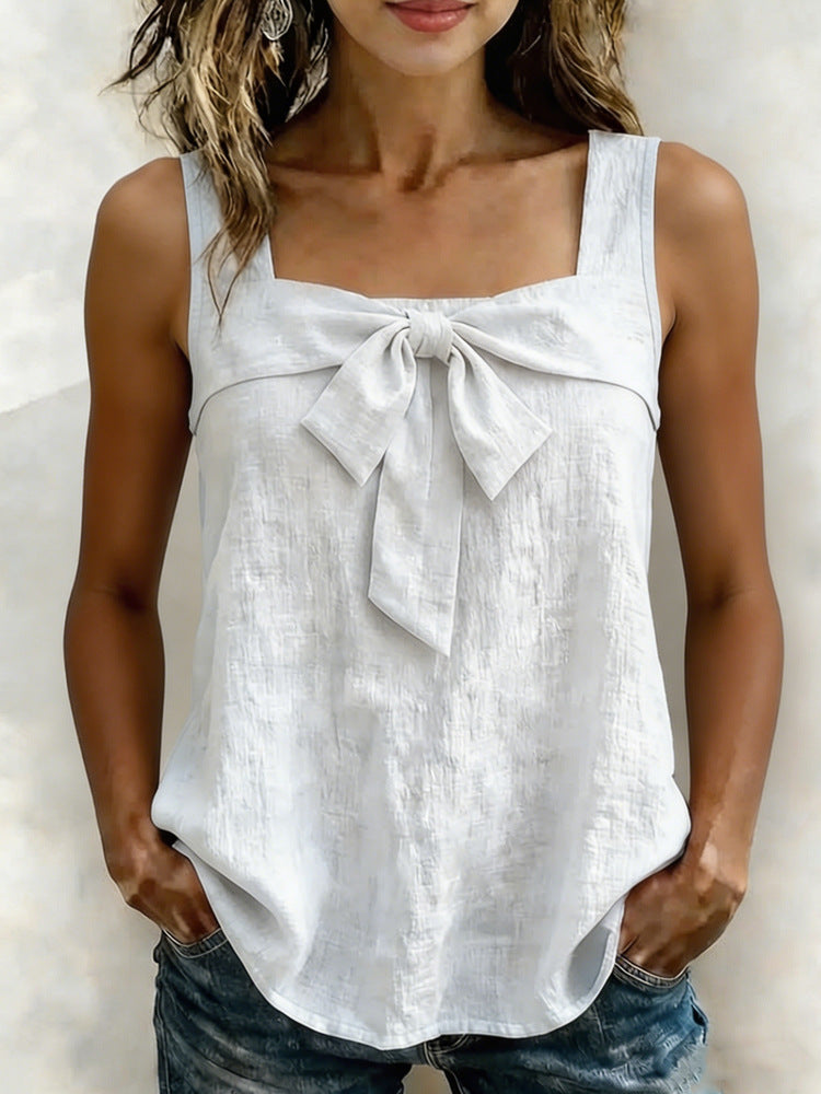 Damen Elegantes Top mit Schleifendetail Echo Archiv