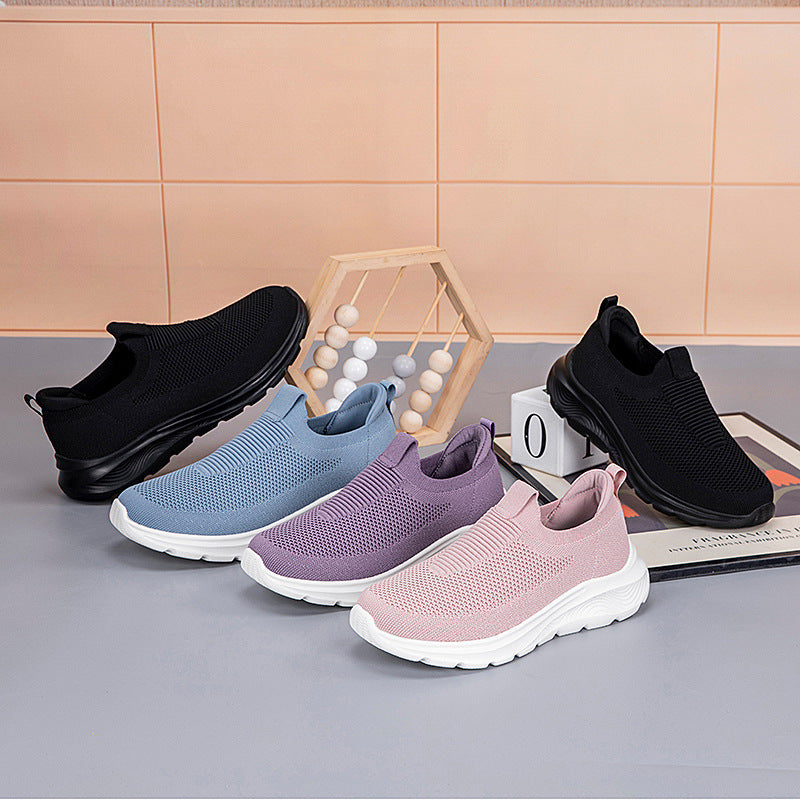 Damen nan nahtloser Strick-Slip-On mit elastischem Einstieg, gepolstertem Komfortfußbett und profiliertem Leichtlaufsohlen-Design Echo Archiv