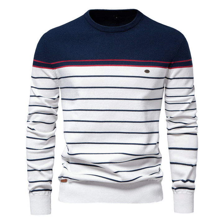 Herren Strickpullover mit maritimen Streifen Echoarchiv