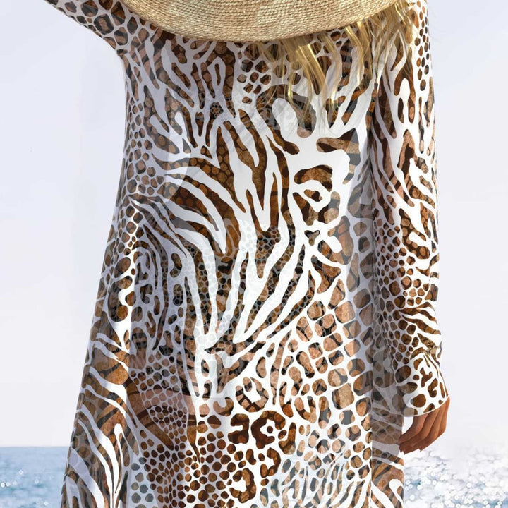 Damen Bikini-Set mit trendigem Animal-Print und stylishen Überwurf Echo Archiv