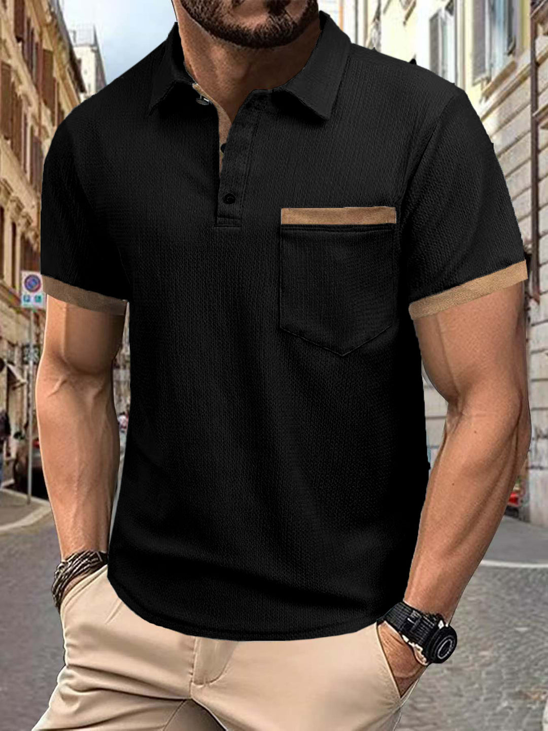 Herren Kurzarm Poloshirt Echoarchiv