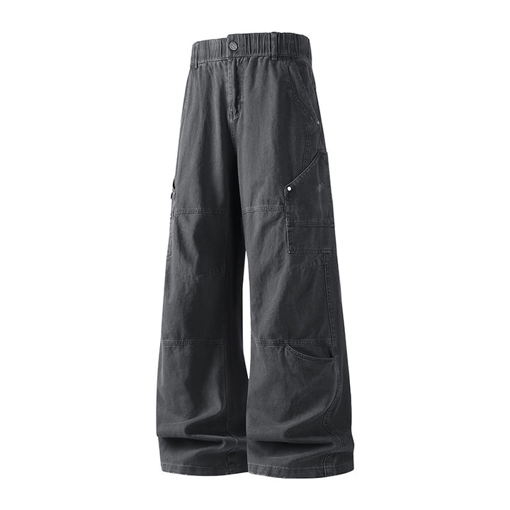 Damen Weite Utility-Cargo-Hose mit elastischem Bund, Multifunktionstaschen und Workwear-Details Echo Archiv