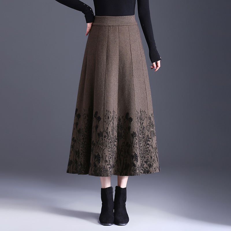 Damen Eleganter Maxirock mit floralem Muster Echo Archiv