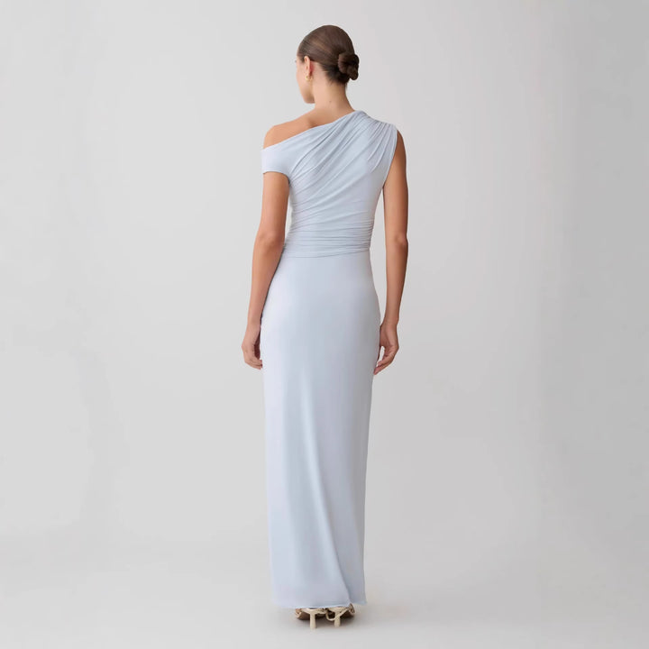 Damen Elegantes Maxi-Kleid mit One-Shoulder Design und hohem Schlitz Echo Archiv