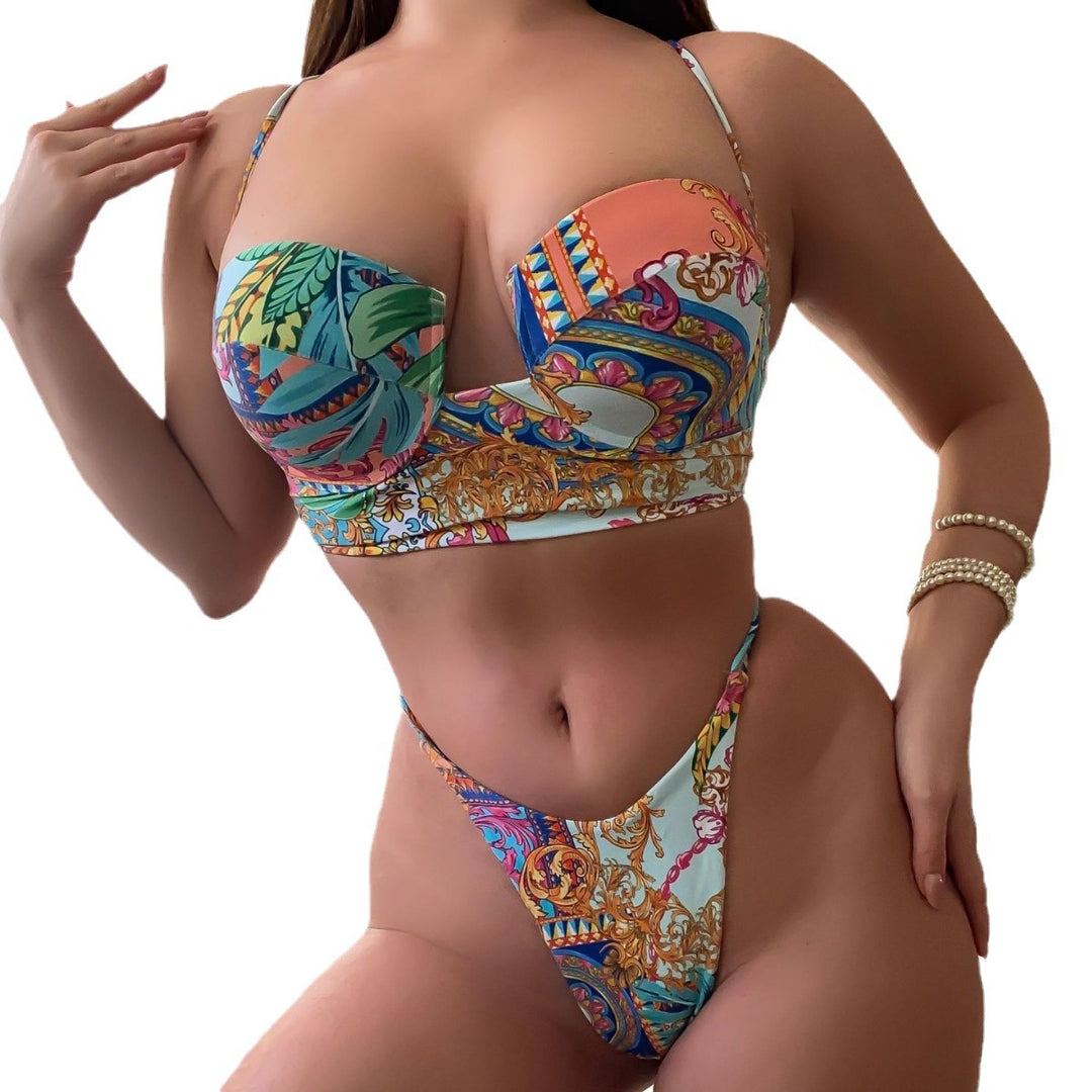 Damen Bügel-Bikini-Set mit floralen Akzenten Echo Archiv