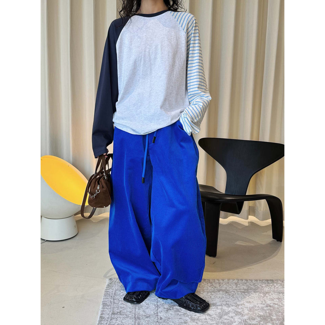 Damen Raglan-Langarmshirt mit kontrastierenden Ärmeln Echoarchiv