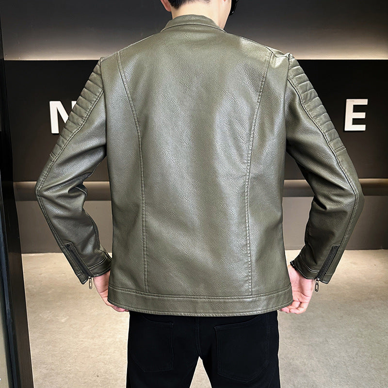 Herren Stylische Kunstlederjacke mit Steppdetails Echo Archiv