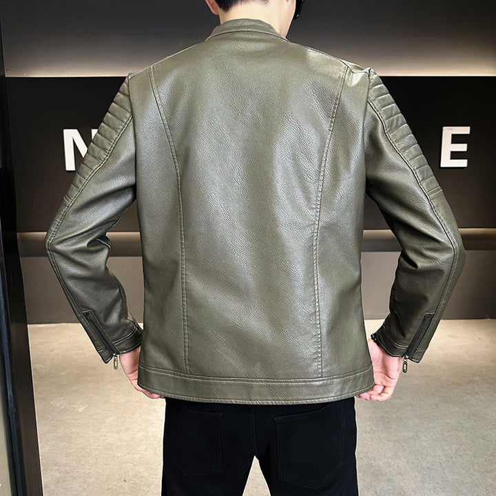 Herren Stylische Kunstlederjacke mit Steppdetails Echo Archiv