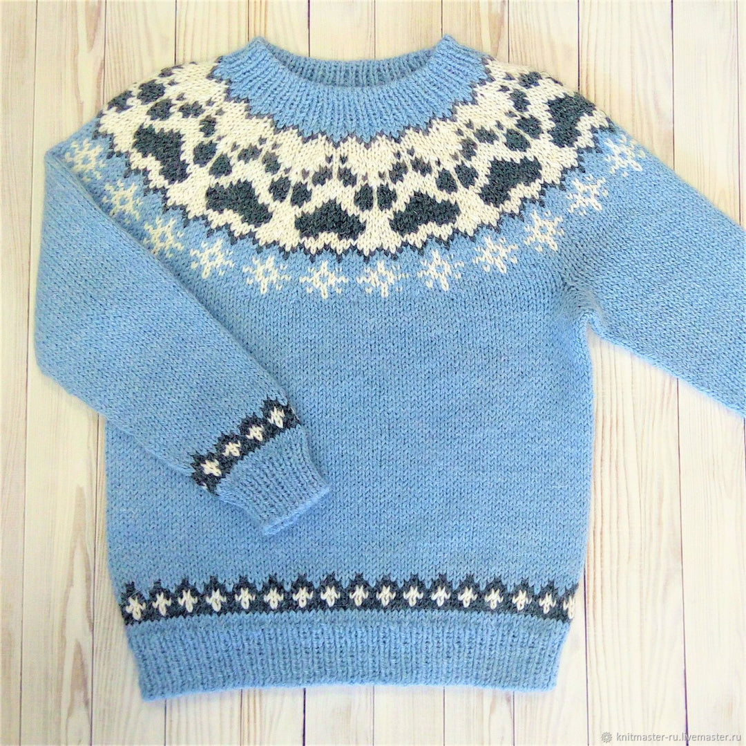 Damen nan Norwegerpullover aus Wollmix mit Rundhalsausschnitt und traditionellem Fair-Isle-Yoke Echo Archiv