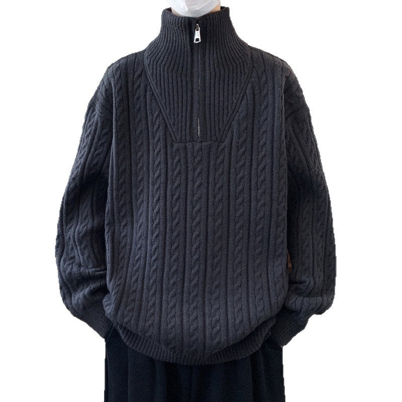 Damen Grobstrickpullover mit Stehkragen – Mavelle