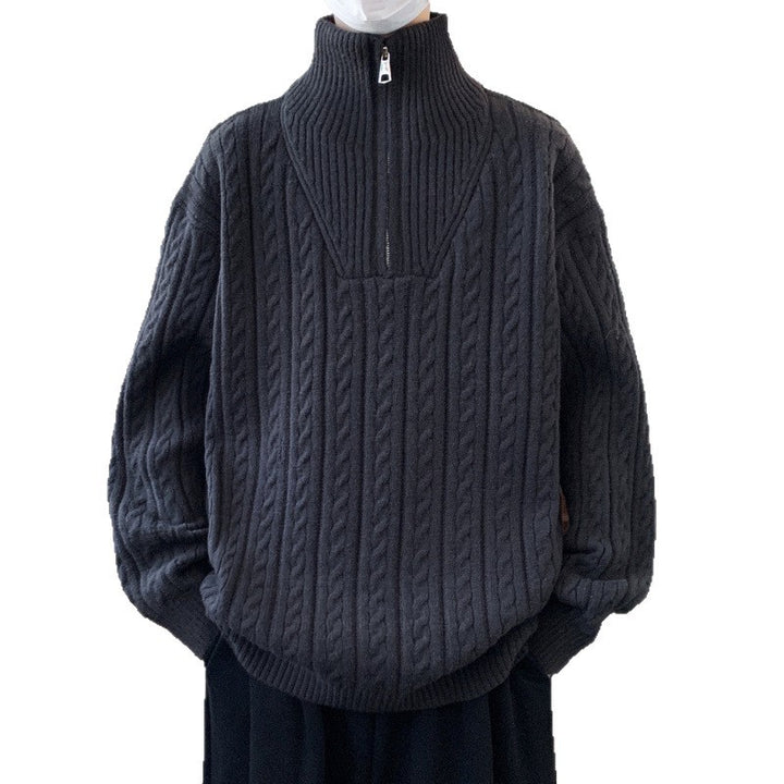 Damen Grobstrickpullover mit Stehkragen – Mavelle