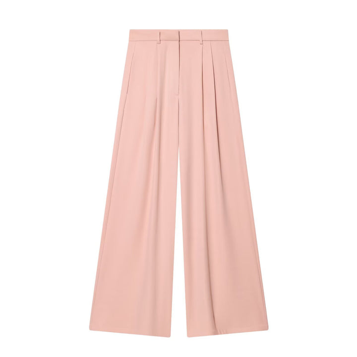 Damen Hochtaillierte Palazzo-Hose mit weitem Bein und Leistentaschen Echo Archiv