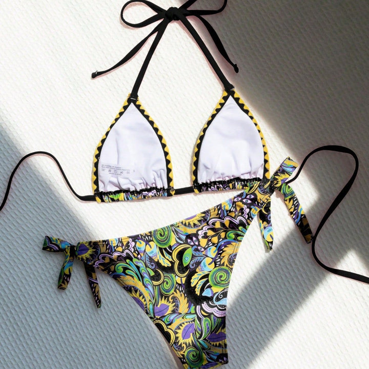 Damen Triangel-Bikini mit buntem Print und verstellbaren Trägern Echo Archiv