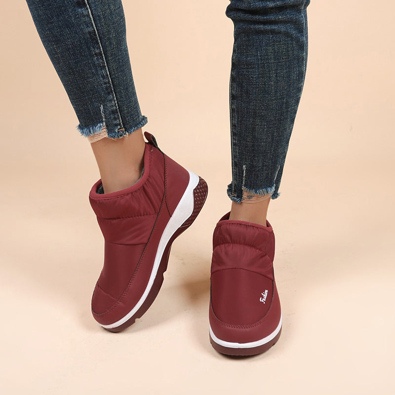 Damen Gepolsterte Slip-On Winter-Booties mit Keilsohle – Lioré
