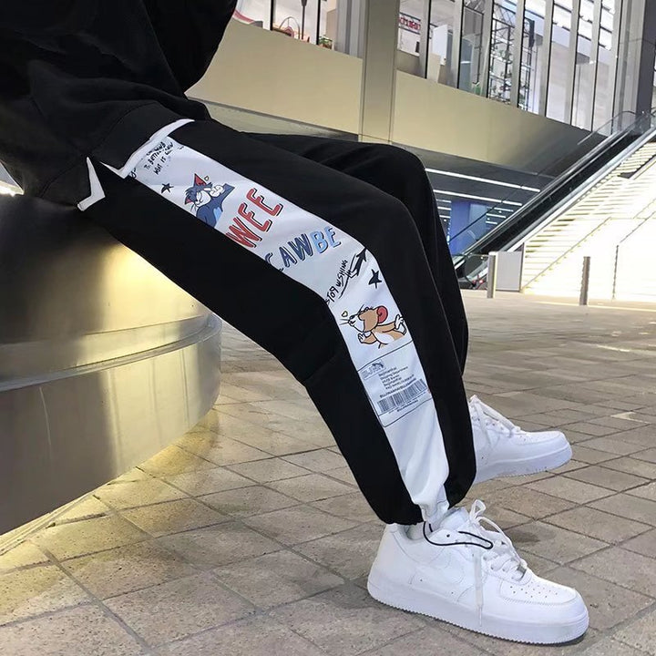 Damen Modische Jogginghose mit kreativem Grafikdruck Echoarchiv