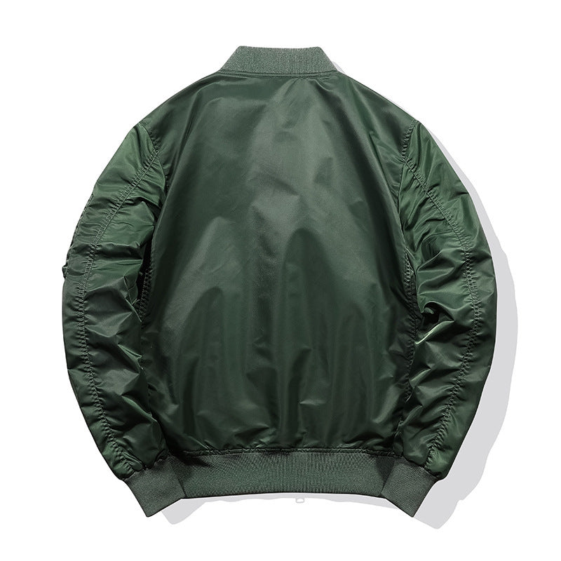 Herren Gefütterte Nylon-Bomberjacke mit Thermofutter und Ärmeltasche – Brevano