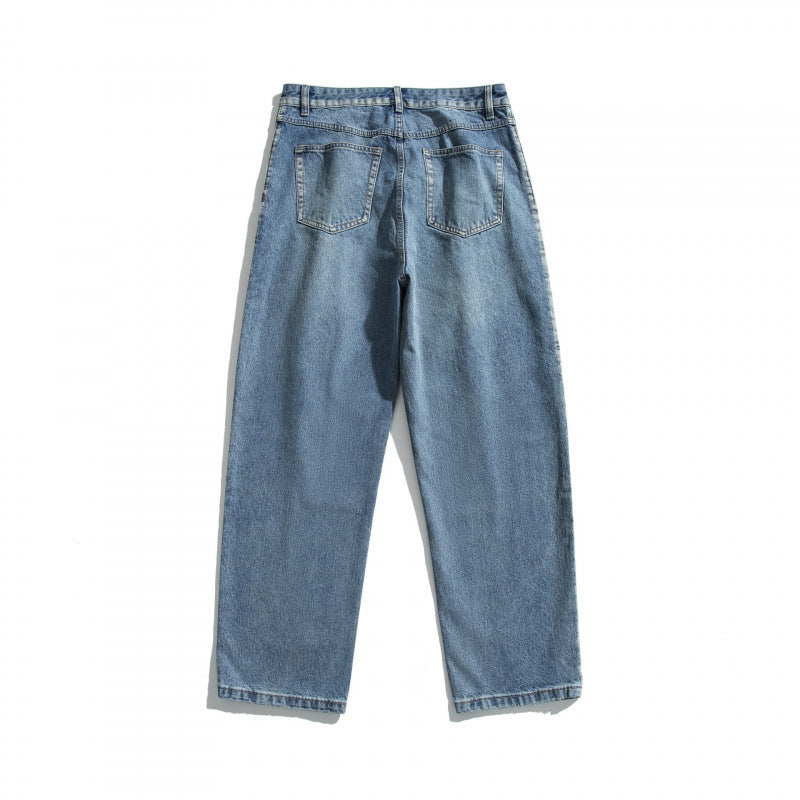 Damen Hochtaillierte Jeans mit Bundfalte, geradem Schnitt und weitem Bein Echo Archiv