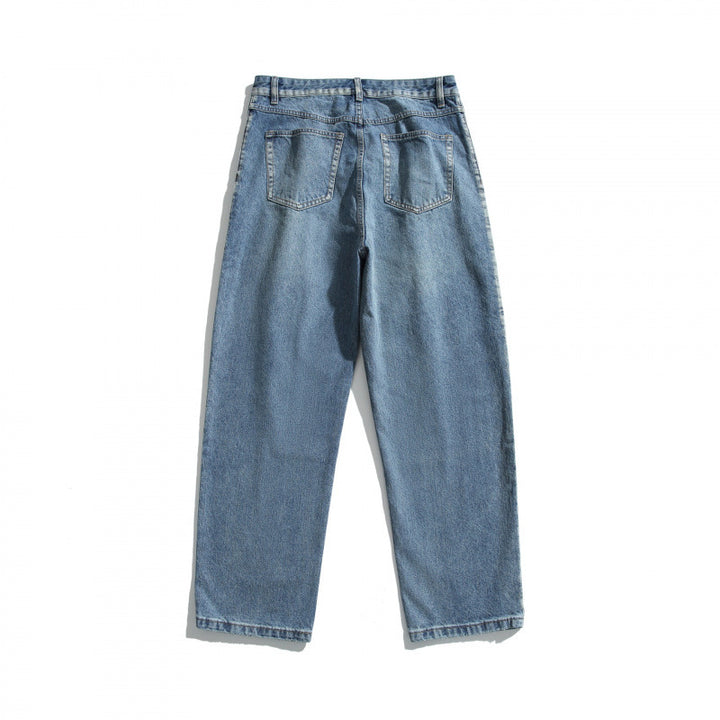 Damen Hochtaillierte Jeans mit Bundfalte, geradem Schnitt und weitem Bein Echo Archiv