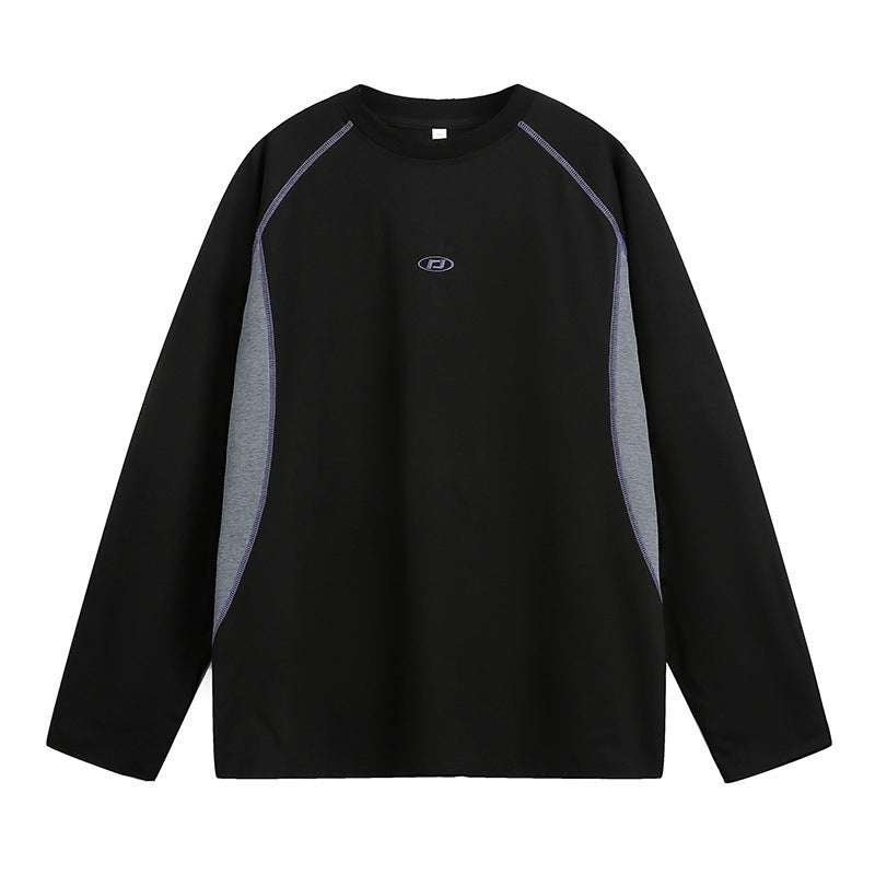 Unisex Langärmliges Sweatshirt mit Raglannähten, Kontrastseiten und minimalistischer Logo-Stickerei Echo Archiv