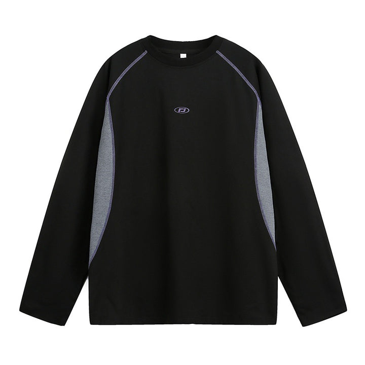 Unisex Relaxed-Fit Langarm-Sweatshirt mit kontrastierenden Seiteneinsätzen und Raglannähten Echo Archiv