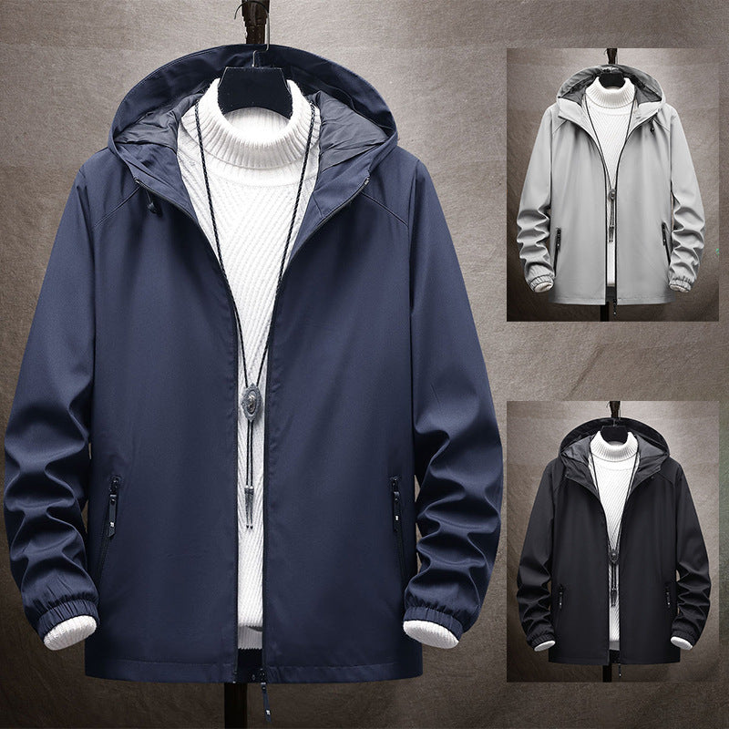 Herren Leichte Übergangsjacke mit Kapuze Echo Archiv