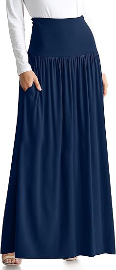 Damen Maxi-Rock mit elastischem Bund und Taschen Echo Archiv
