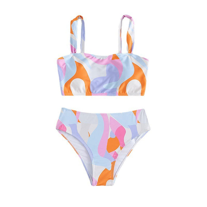 Damen Bikini-Set mit modischem Quadrat-Muster Echo Archiv