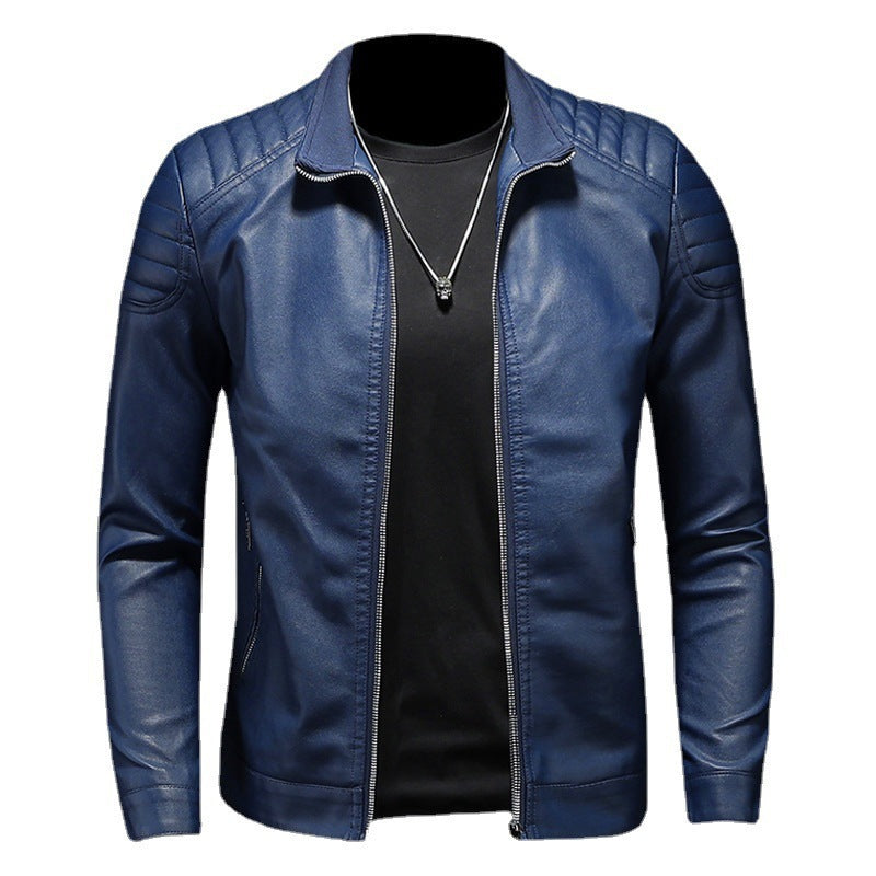 Herren Moderne Lederjacke Echo Archiv