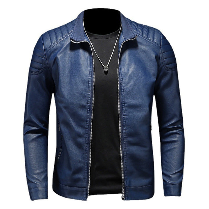 Herren Moderne Lederjacke Echo Archiv
