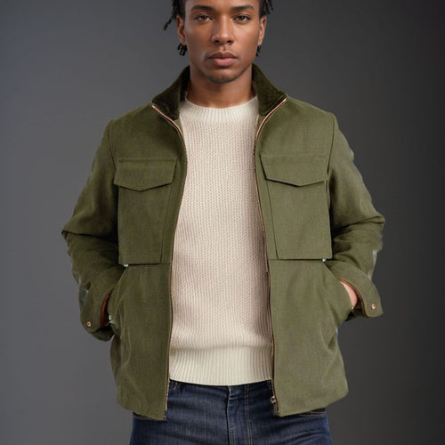 Herren modische Freizeitjacke mit funktionalen Taschen Echoarchiv