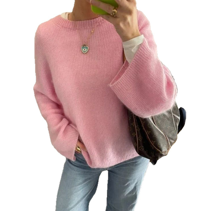 Damen Oversize Off-Shoulder Feinstrickpullover mit Fledermausärmeln – Mavelle