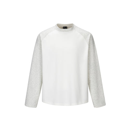 Unisex Raglan-Langarm‑Sweatshirt aus Baumwollmischung mit kontrastierenden Ärmeln und geripptem Rundhals Echoarchiv