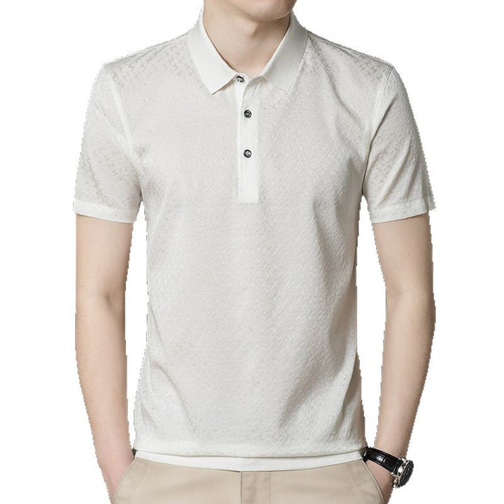 Herren Poloshirt mit strukturiertem Design und hochwertiger Baumwollmischung Echoarchiv