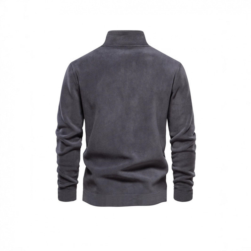 Herren Fleece-Pullover mit Stehkragen Echoarchiv