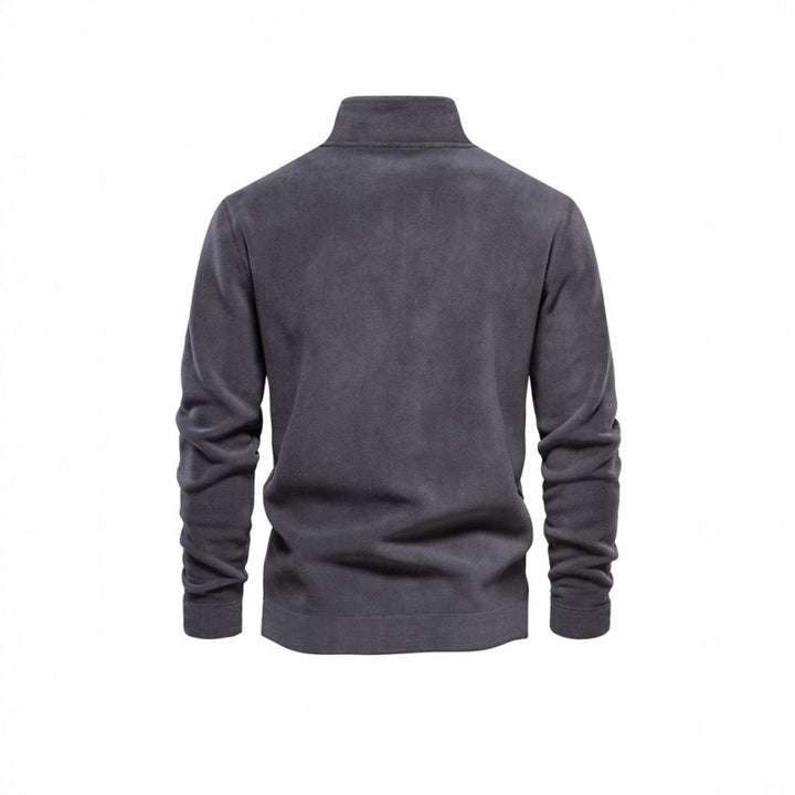 Herren Fleece-Pullover mit Stehkragen Echoarchiv
