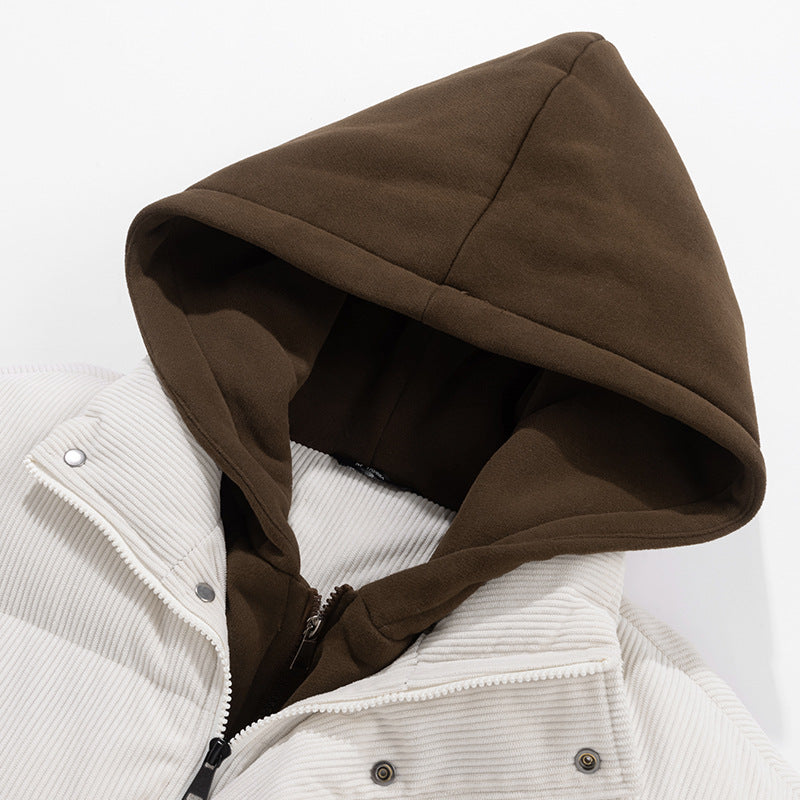 Herren Modische Steppjacke mit Kapuze Echoarchiv