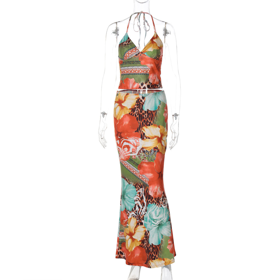 Damen Maxikleid mit aufregendem Blumen- und Tiermotiv Echo Archiv