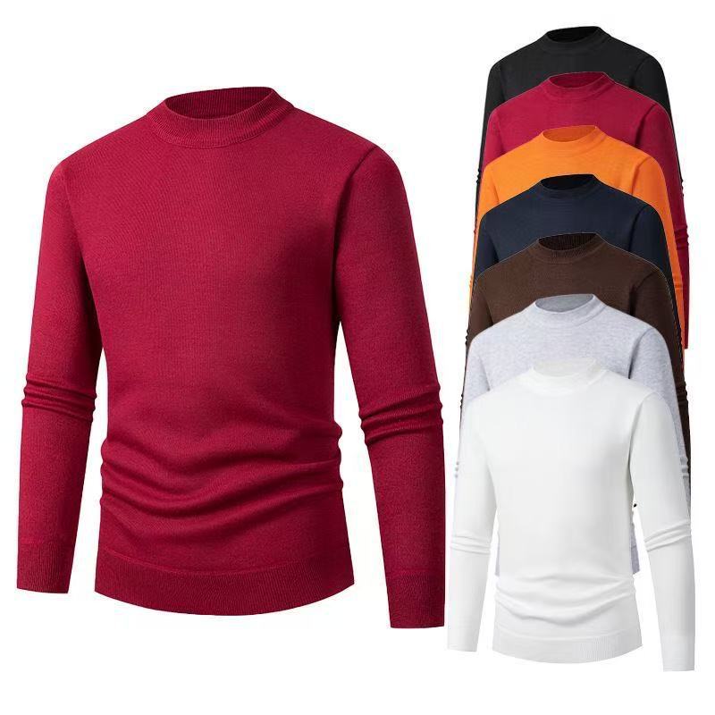 Herren Hochwertiger Strickpullover mit Echoarchivrnem Stehkragen Echoarchiv